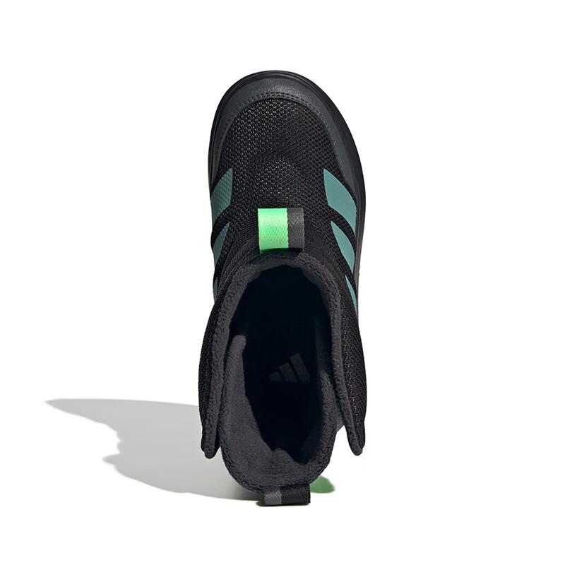 Adidas Winterplay Fabric Fashion Comfortable Versatile Warm High-Top Kids Snow Boots Kids Snow Boots Black JQ2630