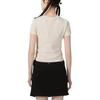 Puma Sports Casual Logo Print Round Neck Short Sleeve T-Shirt Women Tops Beige 532562-99