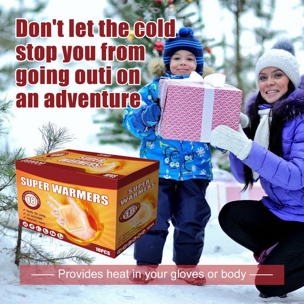 Balení 10 Hřejivých náplastí proti bolesti Jednorázové hřejivé náplasti Pronikající teplo Zůstaňte v teple v zimě Hřejivé tělo