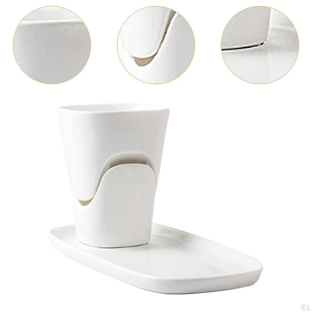 Ceramic Cheese Melting Pot, Mug with Tray, Chocolate Fondue Pot Set