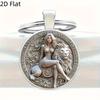 Fashion Alloy Keychain Pendant Round Metal Key Ring
