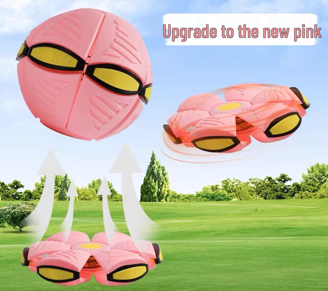 Children s Magic Luminous Transforming Saucer Ball - Foot-Powered Outdoor Elastic Bouncing Toy 25x25x5 Unpackaged