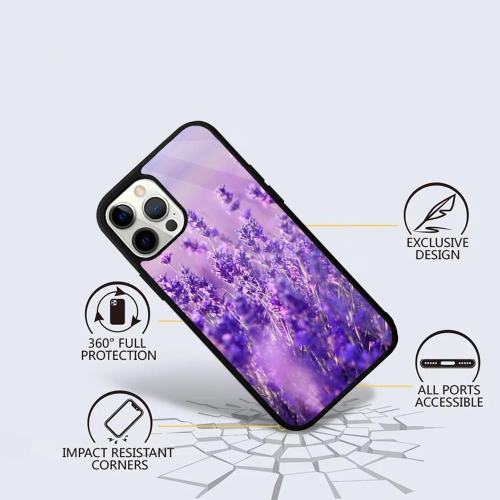

Lavender Purple Phone Case For iPhone 16,15,14,13,12,11,Plus,Pro,Max Mini Magsafe Magnetic Wireless Charging iPhone12