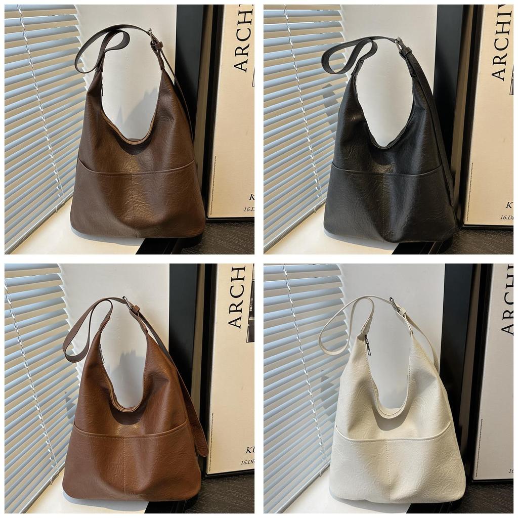 Pu Leather Shoulder Bag For Women With Large Capacity And Zipper Closure For Daily Use