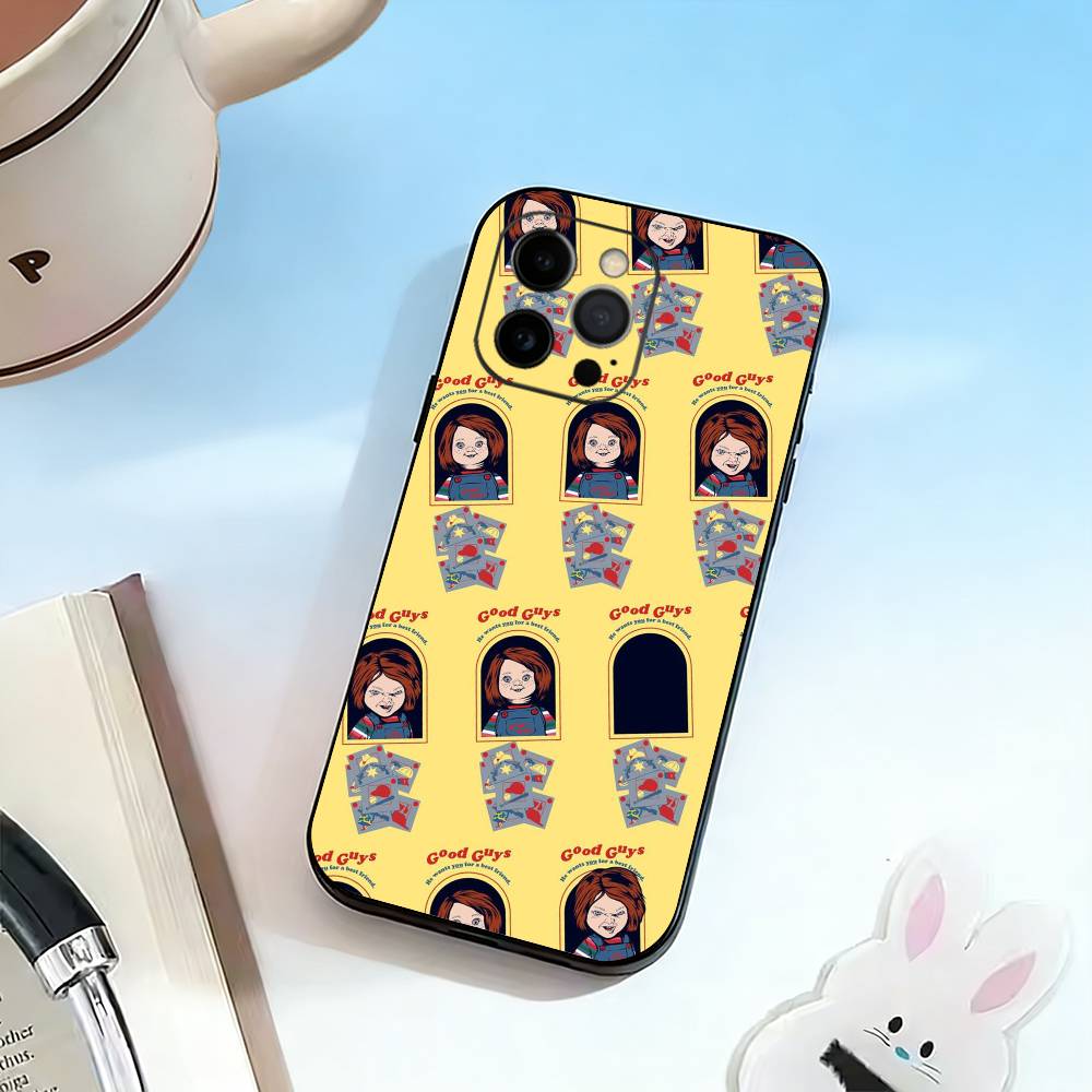Chucky Scary Doll  Phone Case For iPhone 17, 16,15,14,13,12,11 Plus,Pro Max, Others Soft Black Cover