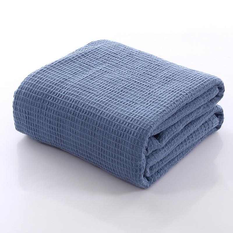 G5Z Pure Cotton Waffle Weave Blanket – Comfortable & Breathable Honeycomb Design for Sofa or Office Use.