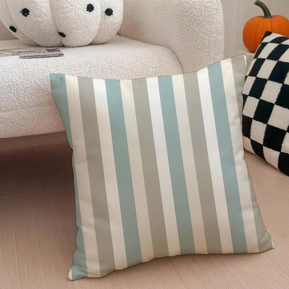 Vintage Stripes Pillow Classic Retro Cushion Cover Throw Pillow Cover Hidden Button Durable Polyester Chair Cushion