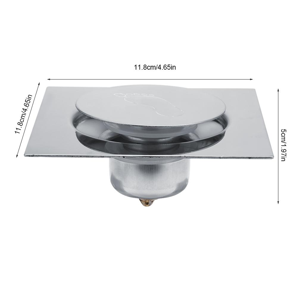 Stainless Steel Pedal Bounce Type Floor Drain for Bathroom Washroom Garage Basement