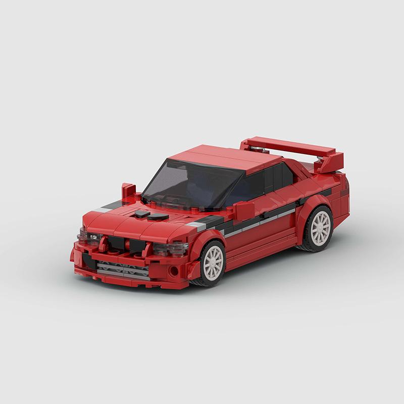 Technical Speed Car MOC City Racing Car Rally Building Blocks Bricks Set Retro Ornament Diy Toys For  Kid Adults Birthday Gifts