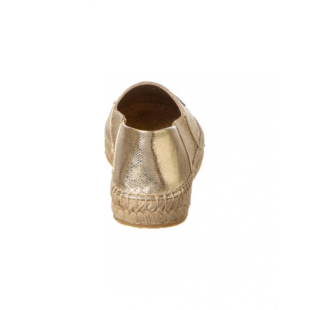 Salvatore Ferragamo Ferragamo Susana Leather Espadrille Gold