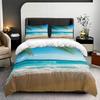 Ocean Theme Quilt Cover Three-Piece Beach Shell 3D Digital Printing Quilt Cover Pillowcase