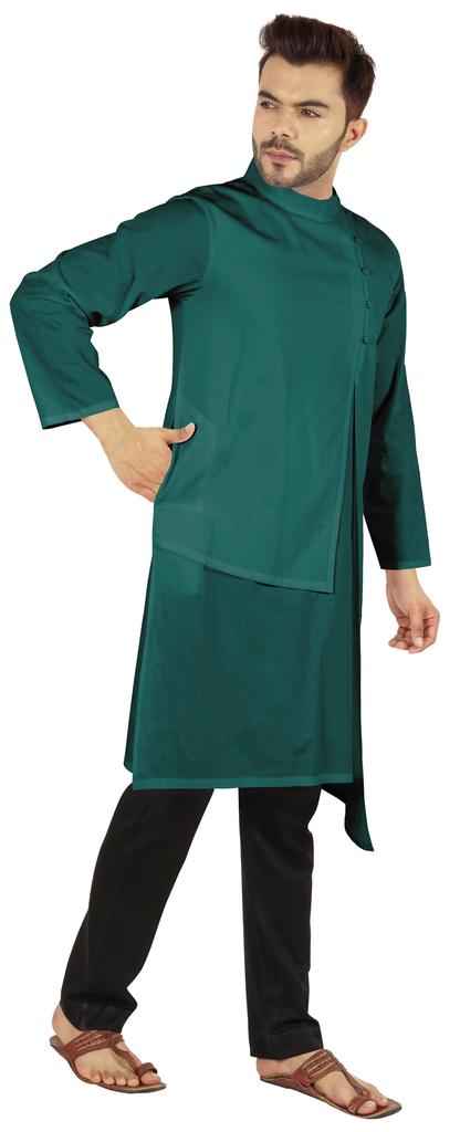 Atasi Indian Designer Kurta For Mens Party Wear Solid Color Ethnic Long