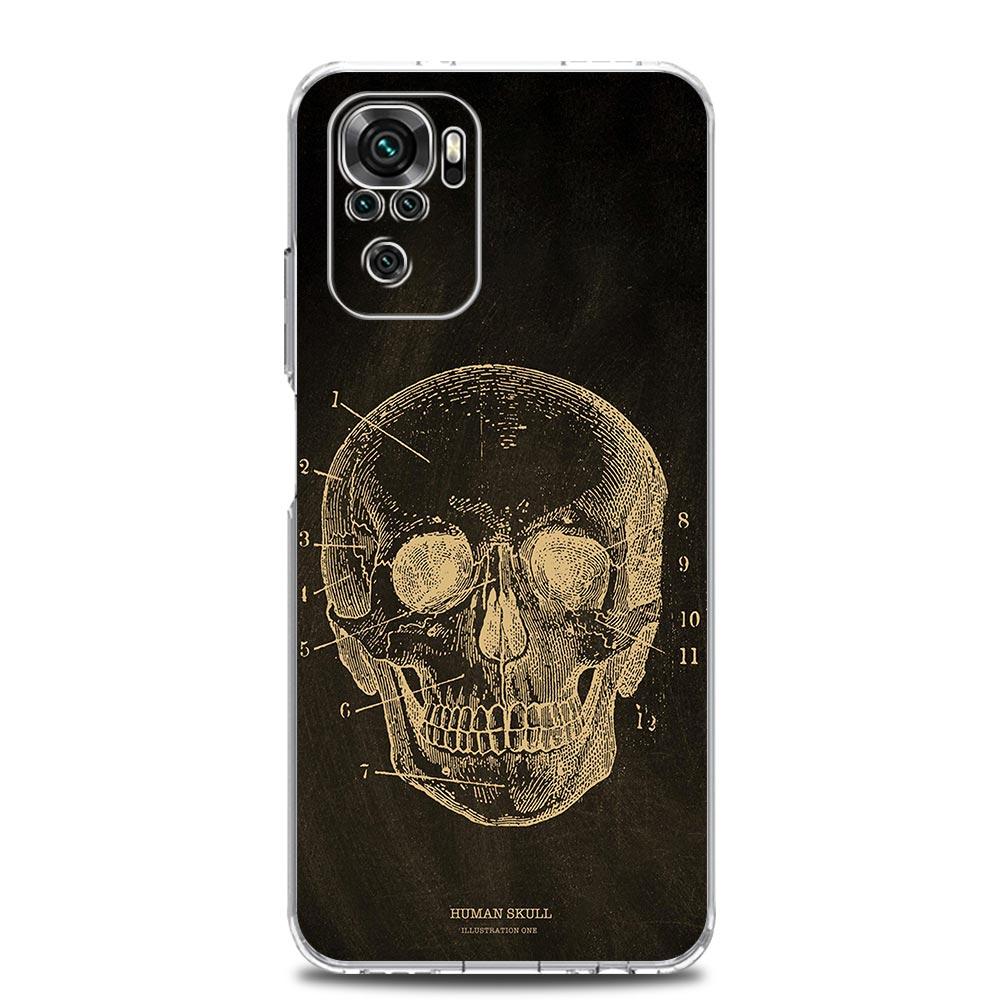 

Чехол для телефона с изображением скелета и доски для Xiaomi Redmi Note 13 12 5G 9S 9 8 10 11 Pro Plus 4G 9T 13C 12C10C 9C 9A 7 Redmi Note 12 5G