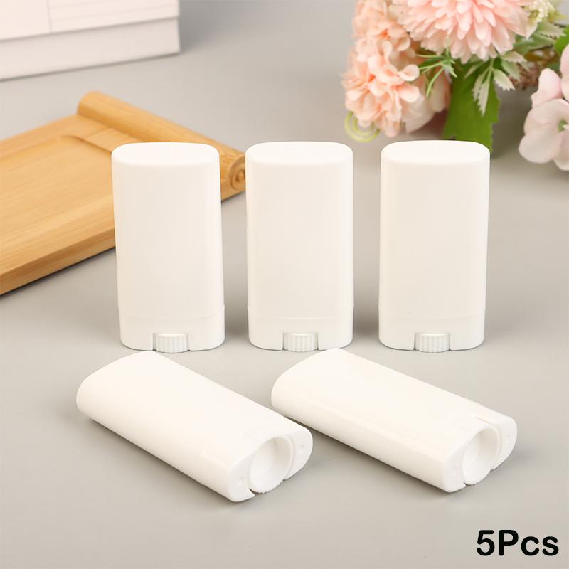 15G Refillable Perfume Deodorant Containers Empty Lip Balm Tube Plastic White Green Portable Cosmetic Lipstick Tubes