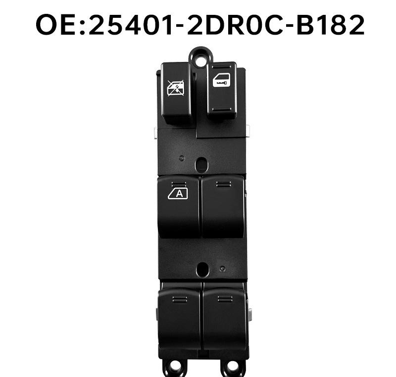 25401-2DR0C-B182: Driver's Side Window Regulator Switch for Nissan Teana.