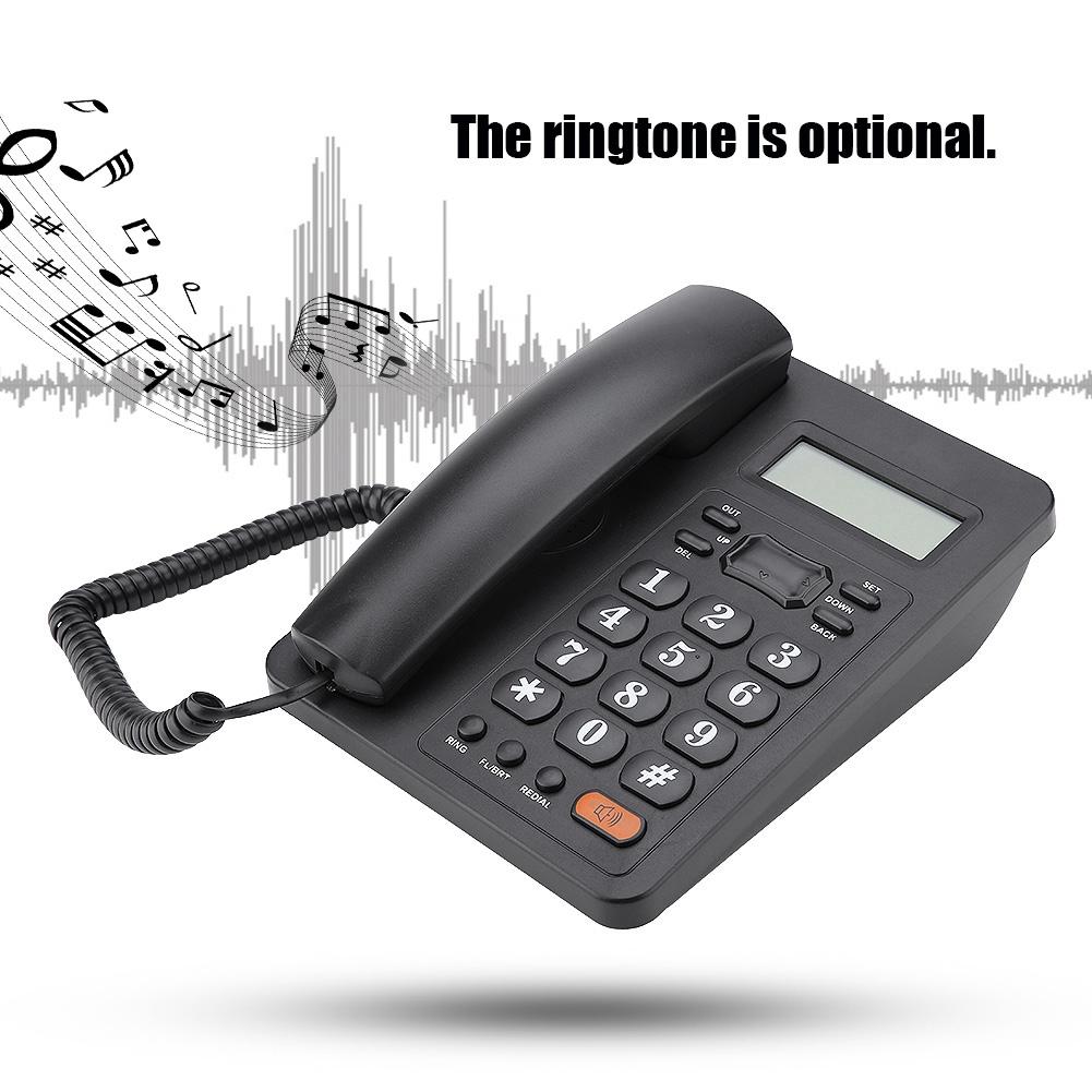 Wired Home Office Caller ID Display Landline Fixed Telephone with Redial Function