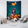 Čarodejnica Tekvica Halloweenová Gobelín Roztomilý Vtipný Kreslený Vzor Párty Dekorácia Bohémsky Psychedelický Tapiz Čarodejníctvo Nástenná Závesná