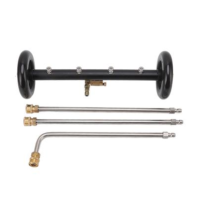 16in Under Car Washer Black with 1/4in Interface Undercarriage Cleaner Surface Cleaner for Cleaning