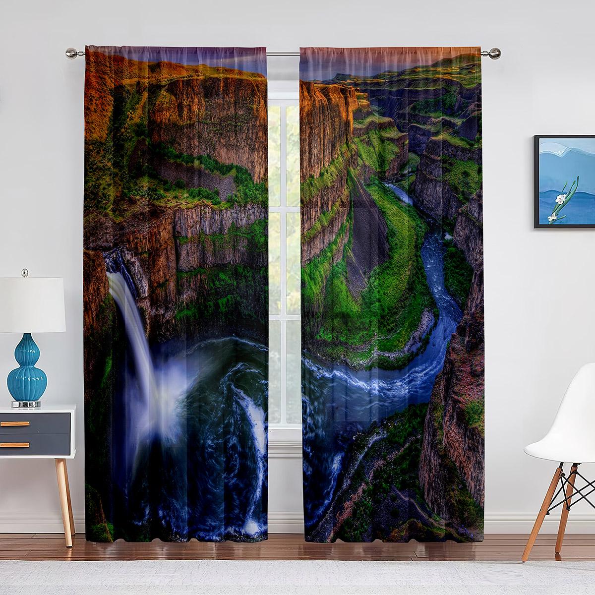 Водопад с природным пейзажем — фото 14