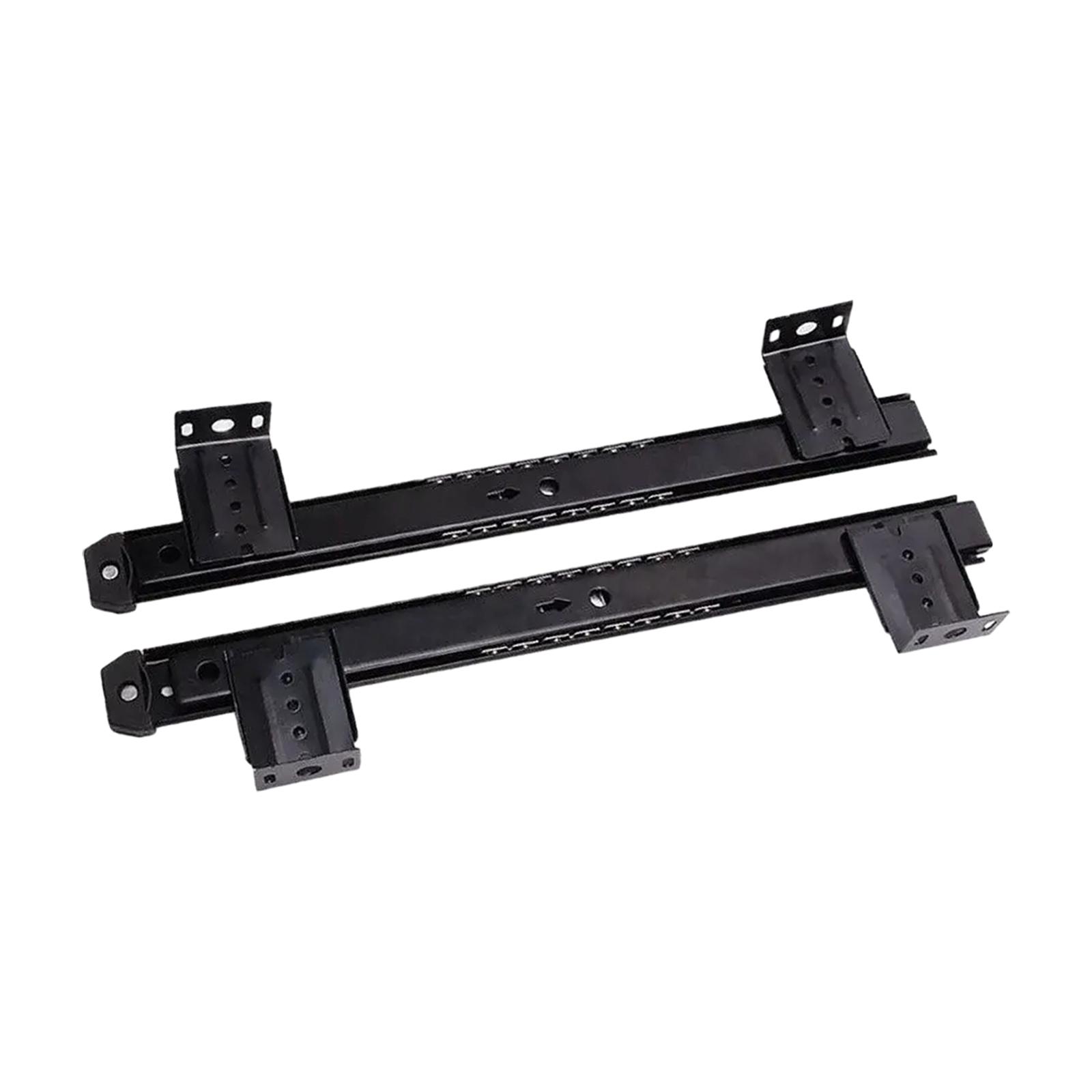 

Rails Rack Set Slides Hardware Multipurpose Home Adjustable Office Ball Bearing Heavy Duty Furniture under Desk Slider Track чорний