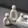 Resin Statue for Home Decor Family of Three Sculpture  Abstract Figurine  Modern Minimalist Sculpture Office TV Cabinet Entryway  Housewarming