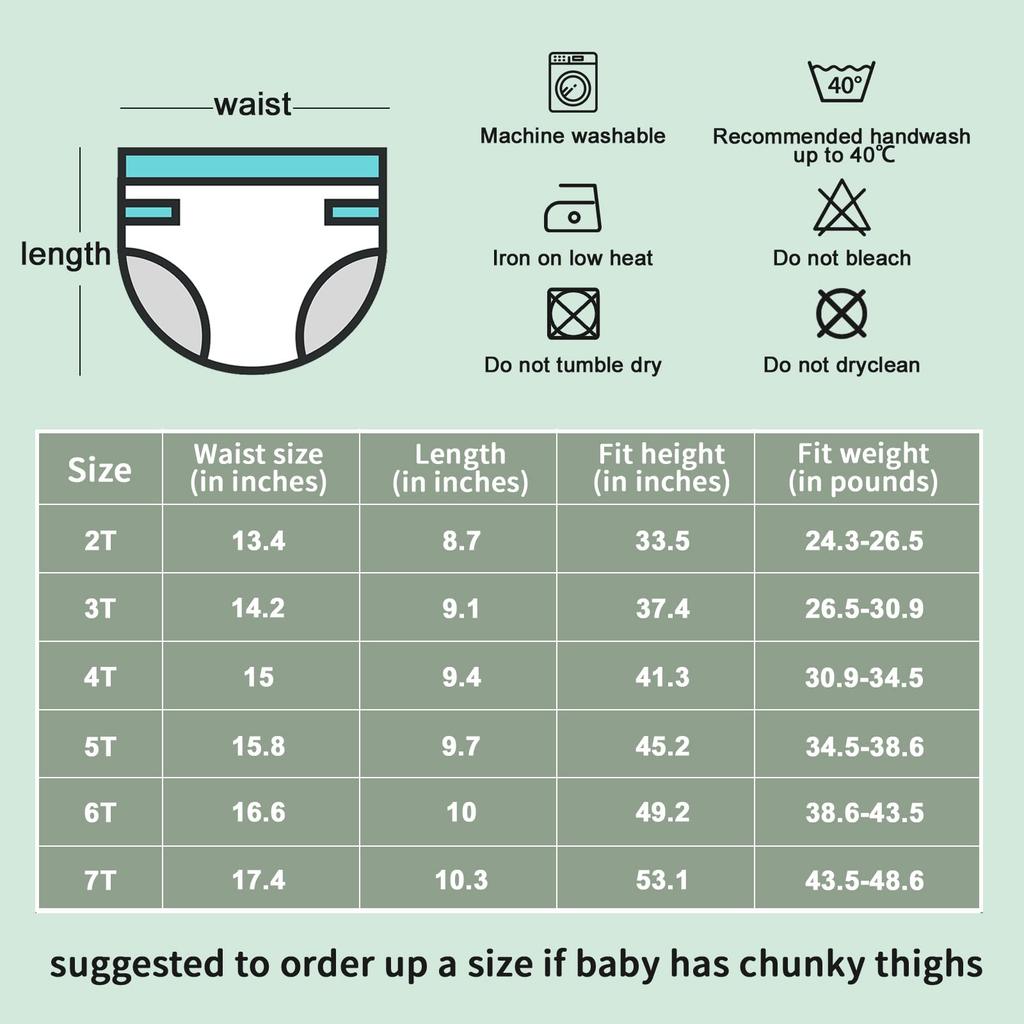 MooMoo Baby Training Highly Absorbent and for Boys and Toddler Toilet Training Size 130cm Pants, 6-Layer Cotton, Breathable, Girls, Underwear, 4-Pack,