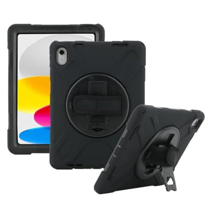 Zesílený obal - MOBILIS - iPad 11" 2025 - Nárazuvzdorný - Otočný stojánek 360° - Nastavitelný ramenní popruh