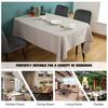 SEASHORE TREE Tablecloth, Stylish, 140x180cm, Linen-like, Dining Table Mat, Table Protection, Water-Repellent, Waterproof, Thick, Solid White, Washabl