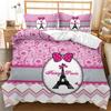 Girls Teen Romantic Bedding Collection King Paris Eiffel Tower Duvet Cover Microfiber British Style Love Heart Cartoon Comforter Cover