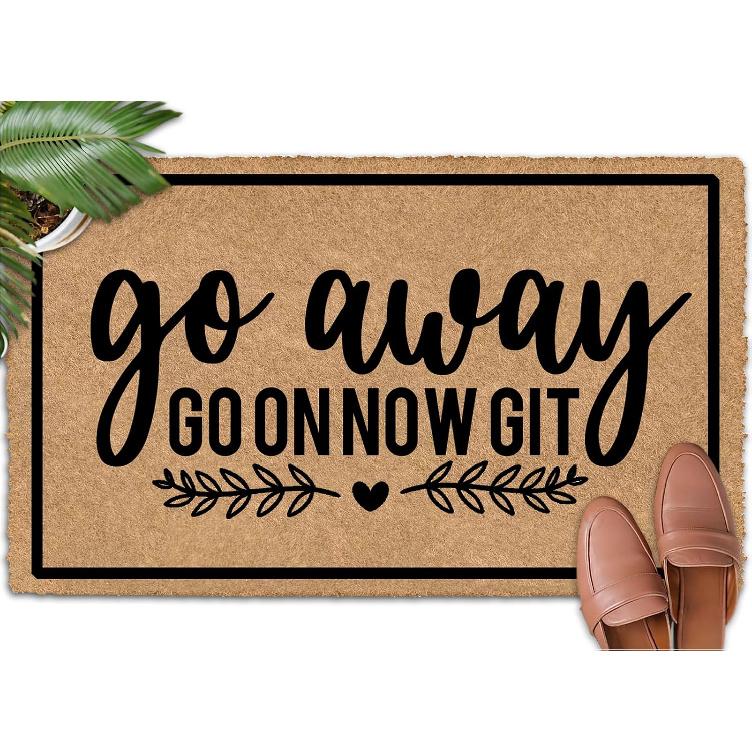 

Go Away Go on Now Git 30 x18 Create a Warm Welcome with a Fall Doormat Outdoor Entrance Outdoor Doormat Front Porch Rug Outdoor Mats for Front and