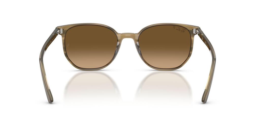 sunglasses 0RB2197F ELLIOT STRIPED GREEN POLAR BROWN GRADIENT 54mm Asian Fit Polarized Ray-Ban