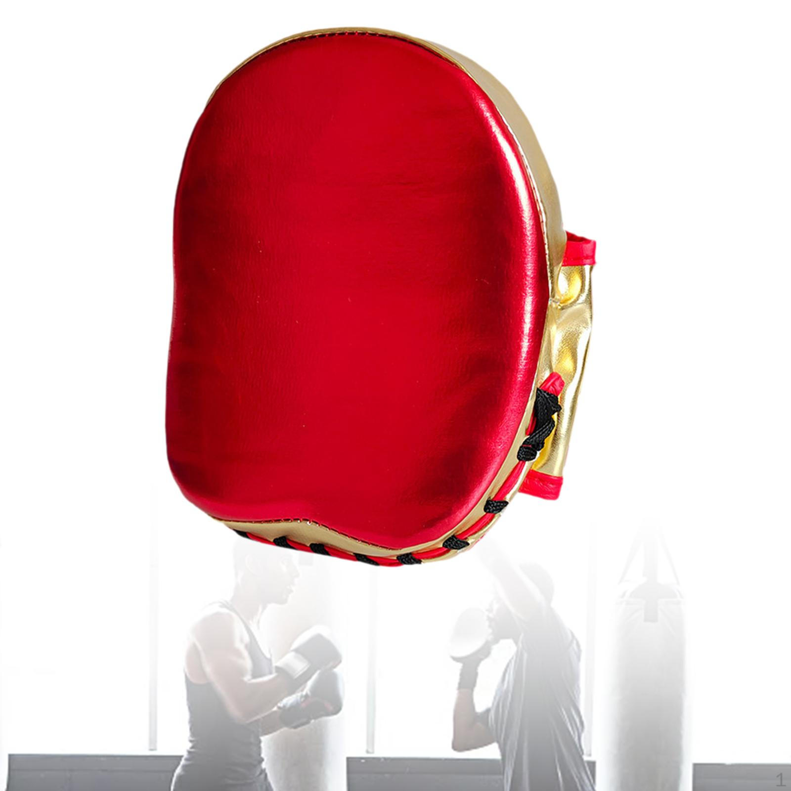 

Боксерские изогнутые боксерские перчатки Focus Punching Mitts Strike Round Pad Breathable Hand Target gloves для практики красный