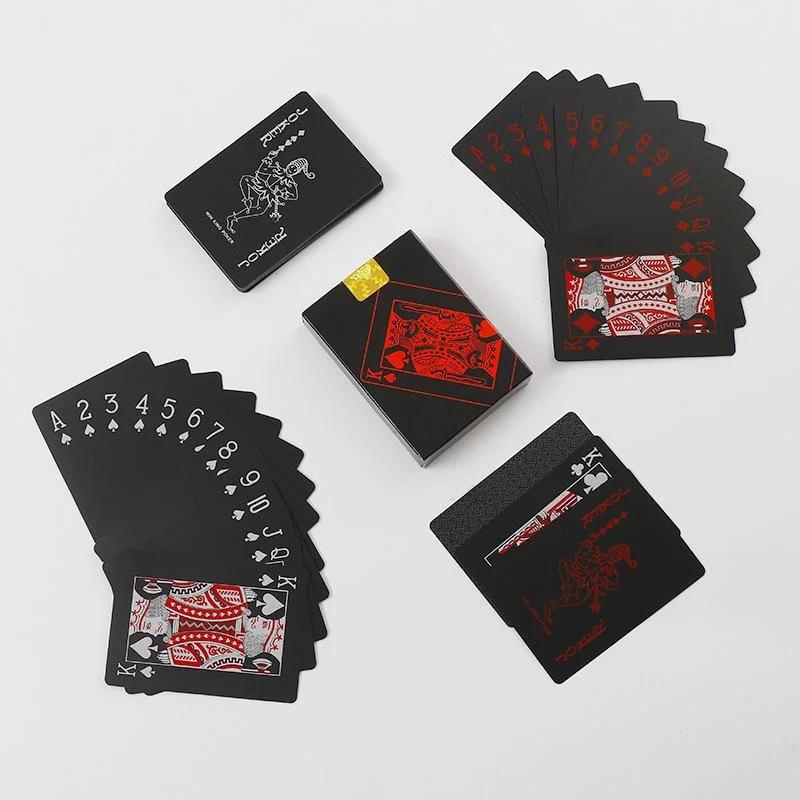 Conjunto de Cartas de Jogo de PVC Impermeáveis - Baralho Durável de 54 Cartas para Festas Jogos Cardistry e Truques de Mágica Ideal para Diversão em Família
