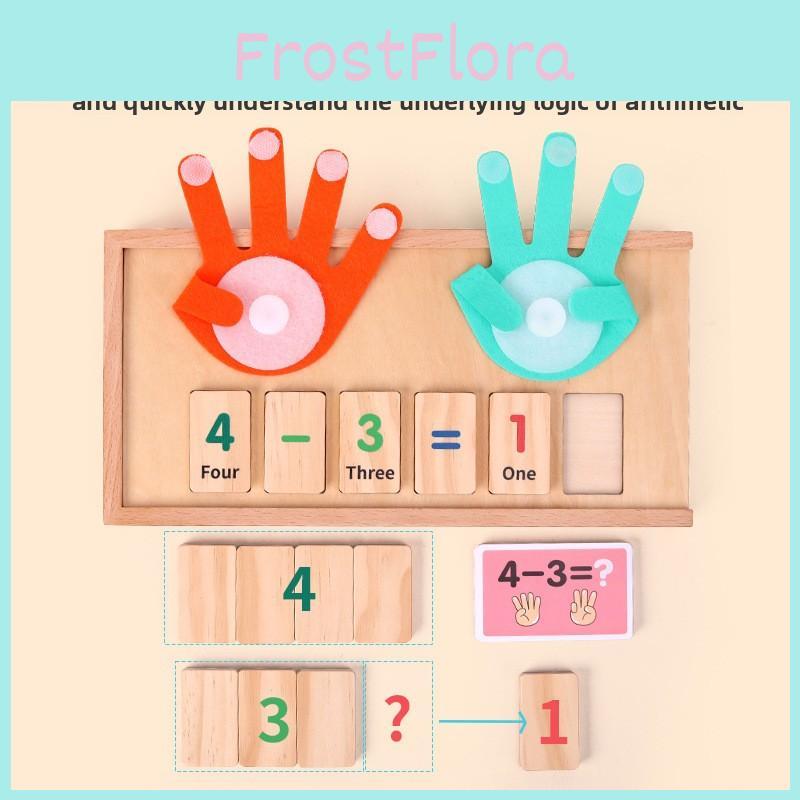 Wooden Finger Counting Math Toy For Early Childhood Education With Addition And Subtraction Practice