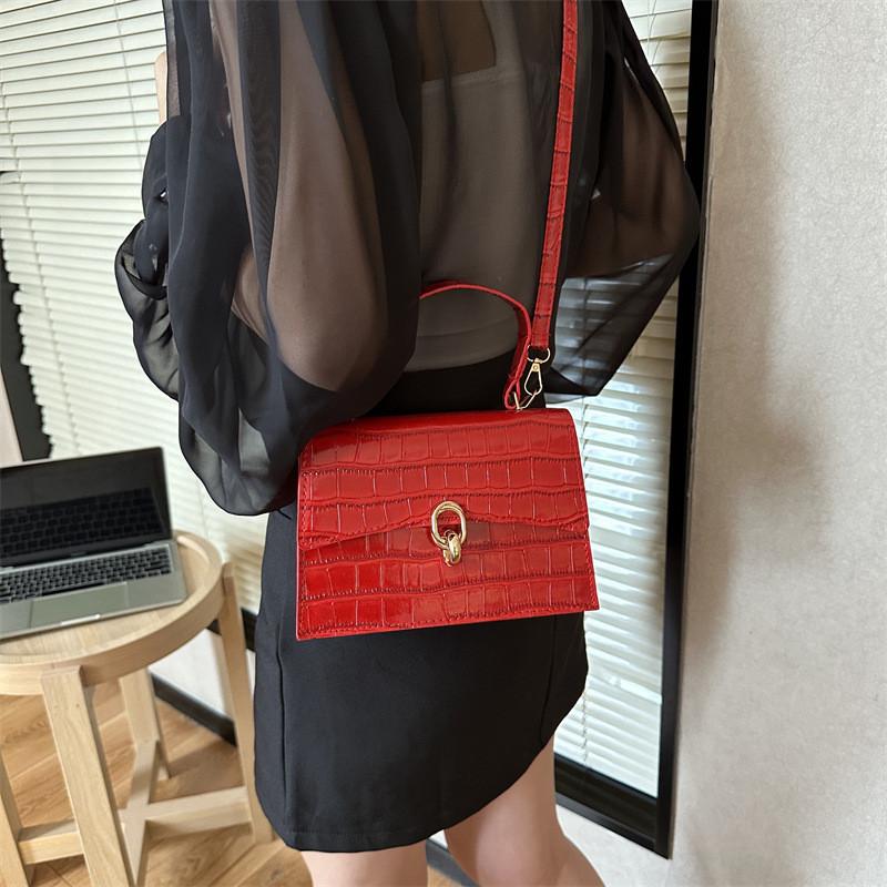 Trendy Pu Small Square Handbag Versatile Crossbody Bag For Everyday Use