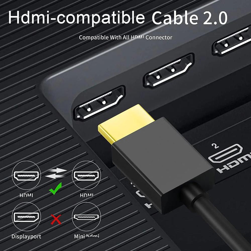 OD3.2 Ultraweiches & Dünnes HDMI-zu-Mini-HDMI-Kabel Unterstützt High Speed 4K@60Hz 18gbps 2160p 1080p Extrem Schlankes & Flexibles HDMI-Kabel