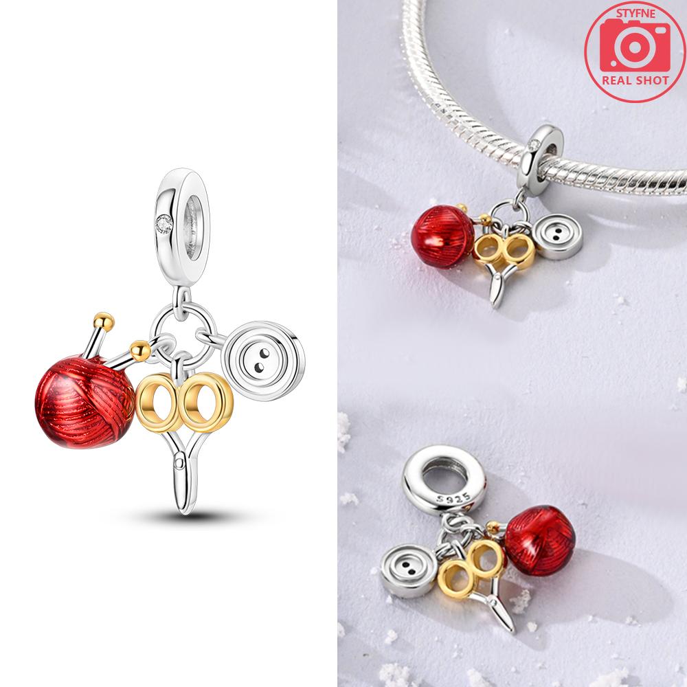 Original Charms Copper Pink High Heels Girl'S Suitcase Airplane Bag Beads Fit Bracelet Delicate Women Diy Holiday Gift