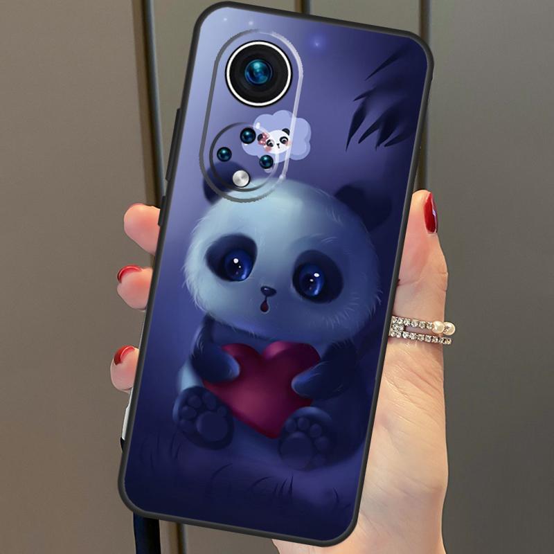 Cute Cartoon Panda Case For Honor X8b X9b 90 70 50 Magic 5 Pro Magic 6 Lite X6 X7 X8 X9 X6a X7a X8a X9a Cover