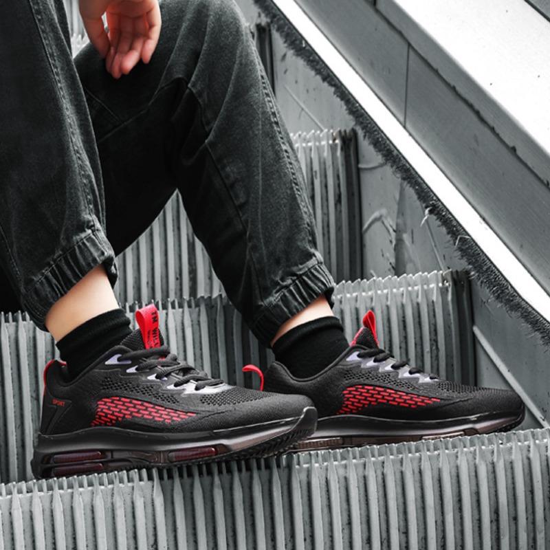 Pánská obuv velké velikosti, Prodyšná síťovaná obuv, Boty na volný čas, Sportovní obuv, Běžecké boty s tlustou podrážkou pro zvýšení výšky