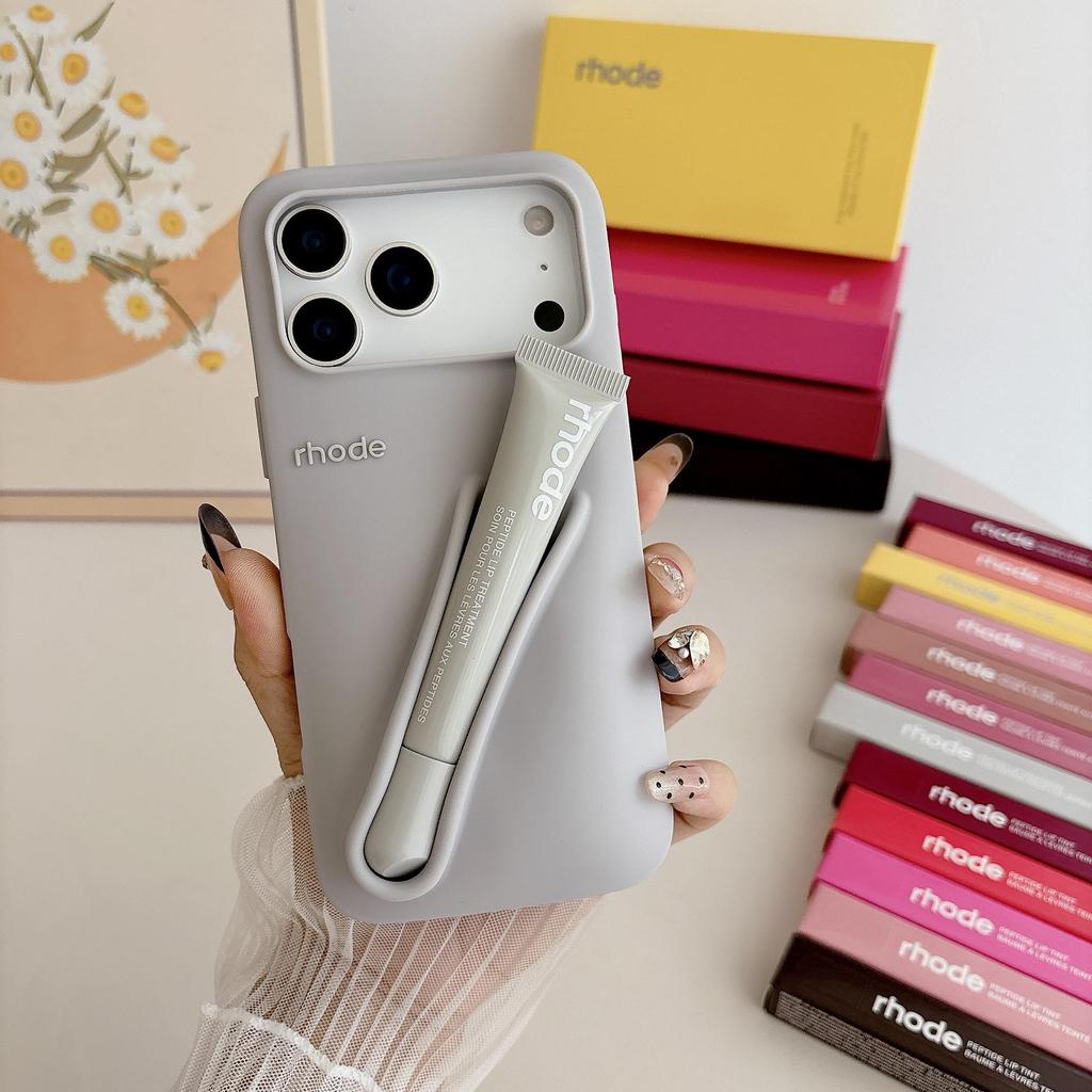 Hailey's Silicone iPhone Case with Lipstick Holder for iPhone 13, 14, 15, 17 + Gift Box