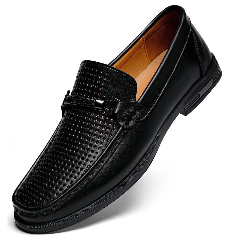 

Модная летняя дышащая мужская деловая рабочая обувь для ходьбы, износостойкая подошва, мужские лоферы, высококачественная натуральная кожа, повседневная обувь 47