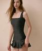 VIKINI VENDER Reverie Shirred Skirt Monokini - Charcoal