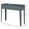 Flower Raised Bed Garden Metal Vegetable Planter Freestanding Herb Growing Box Green Basics Grow Table Planter (Dark Grey)