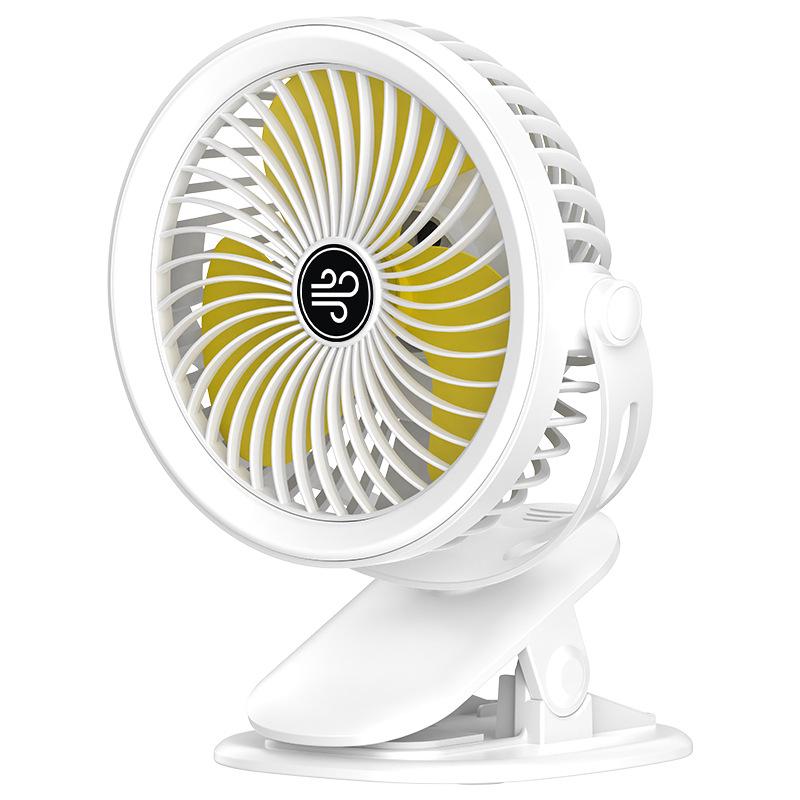Multi-functional USB Clip Fan with Night Light - Quiet Desktop and Camping Use