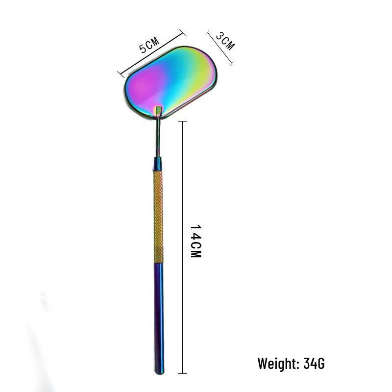 Stainless Steel Eyelash Inspection and Magnifying Mirror for Beginners