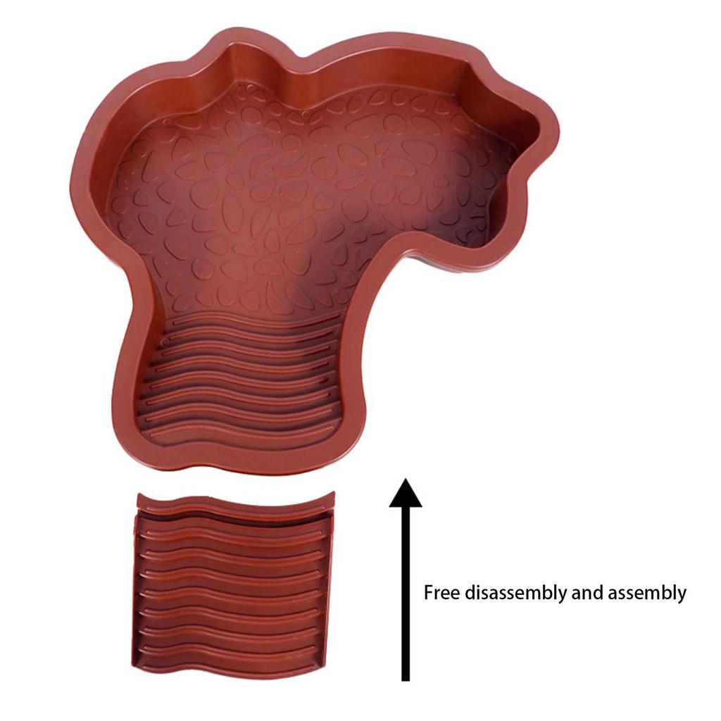 Detachable Reptile Water Bowl For Turtles With Ramp Designing Durability Easy To Assemble for Indoor or Outdoor Use