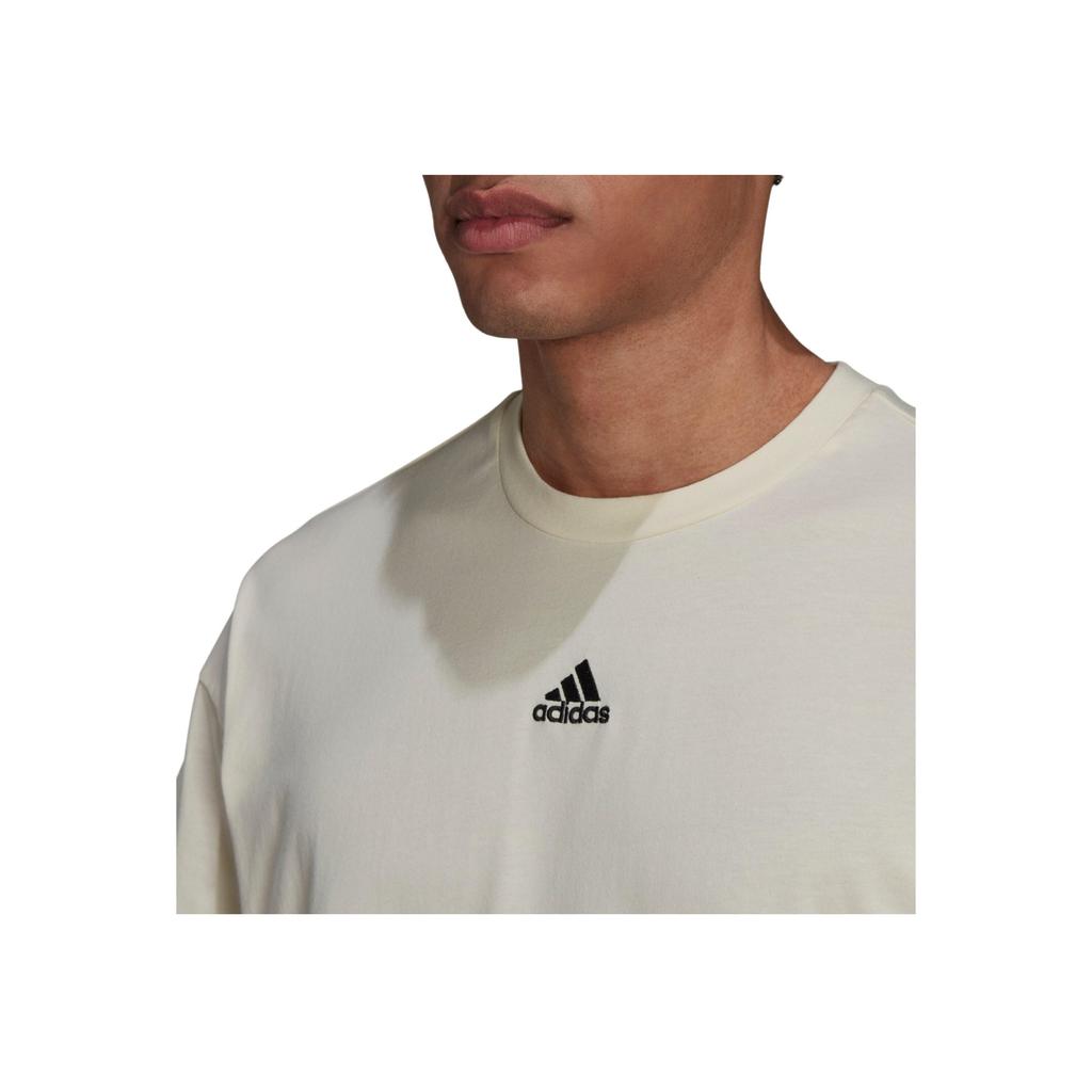 Adidas Sporty Casual Round Neck Short Sleeve T-Shirt Men Tops Off-White H54034