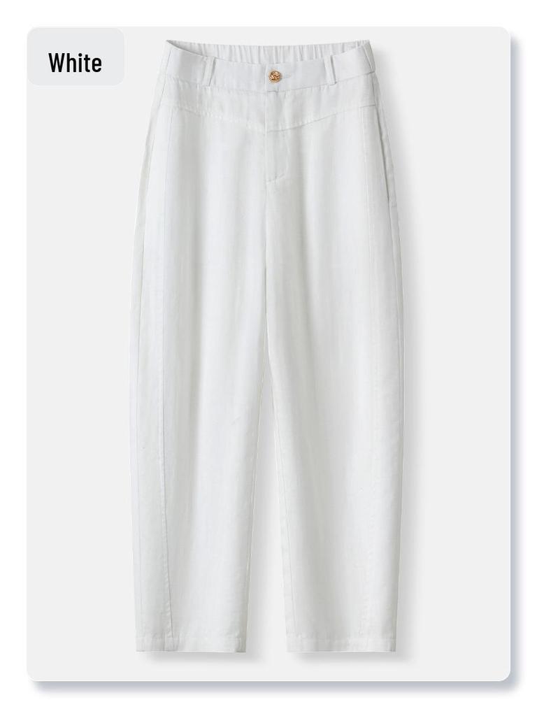 Women's Light Cotton Linen Slimming Harem Pants - 2025 Summer Collection