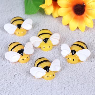 10 bucăți/set portabil Diy Flatback Scrapbooking Ornament Artizanat General spate plat rășină Cabochon Albină