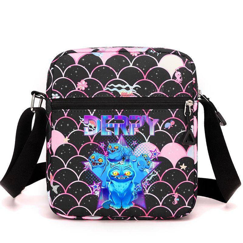 Borsa a Spalla Stampata Periferica Gruppo Femminile Cacciatrice di Demoni Kpop Saja Boys Borsa a Tracolla da Donna Borsa Scolastica Borsa da Campus per Studenti CLE